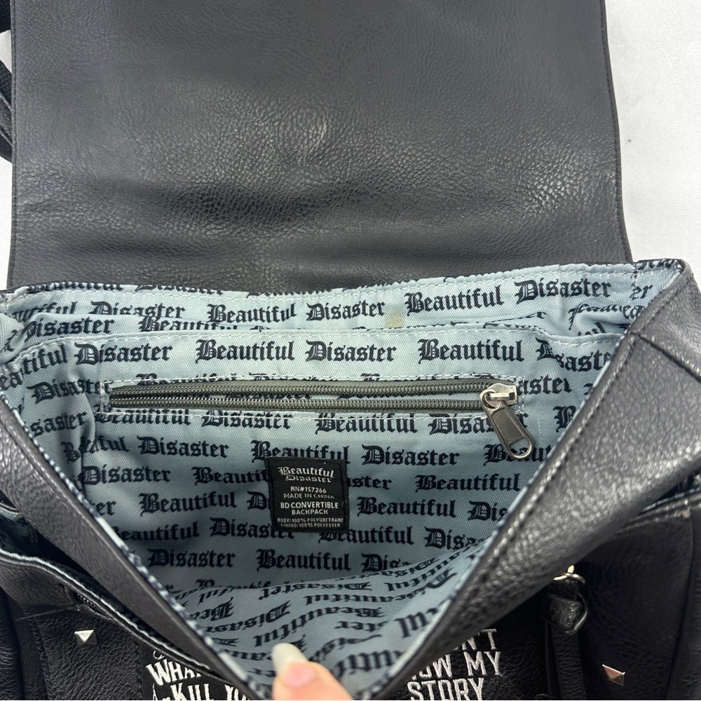 Beautiful Disaster Backpack Gothic Should Bag BD … - image 6